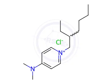 Chemical structure of 4-(Dimethylamino)-1-(2-ethylhexyl)pyridin-1-ium Chloride