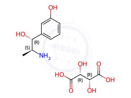 Chemical structure of Metaraminol bitartrate