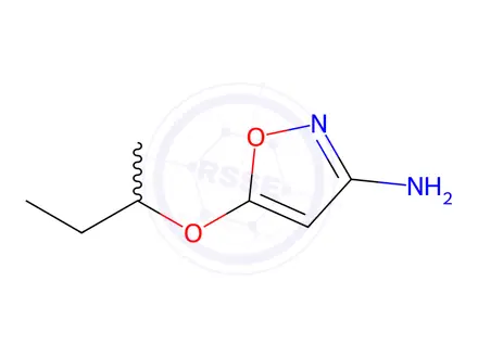Chemical structure of 3-Isoxazolamine,5-(1-methylpropoxy)-(9CI)