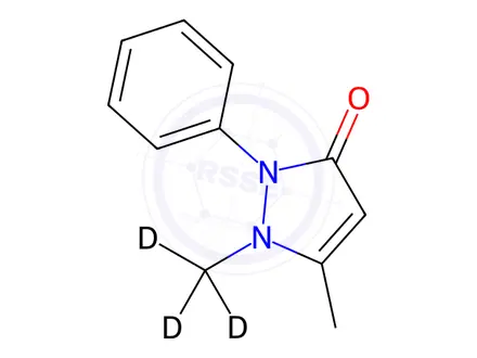 Chemical structure of Antipyrine-[D3]