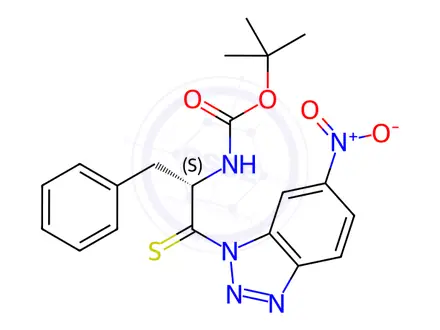 Chemical structure of Boc-Thionophe-1-(6-nitro)benzotriazolide