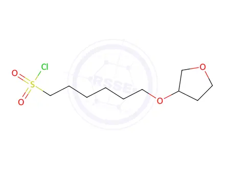Chemical structure of 6-((Tetrahydrofuran-3-yl)oxy)hexane-1-sulfonyl chloride
