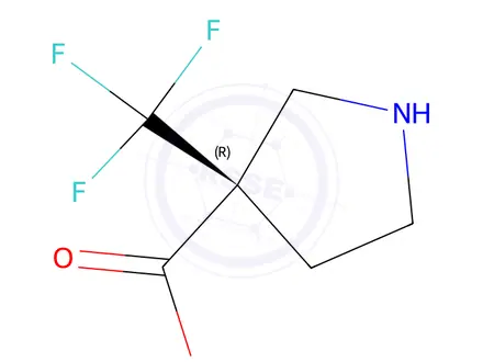 Chemical structure of (R)-3-(Trifluoromethyl)pyrrolidine-3-carboxylic acid