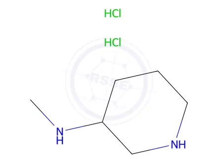 Chemical structure of 3-Methylaminopiperidine dihydrochloride