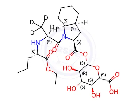 Chemical structure of Perindopril-d4 Acyl-β-D-glucuronide