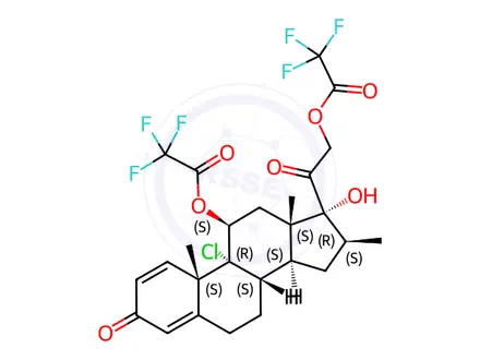 Chemical structure of Beclomethasone 11,21-Ditrifluoroacetate