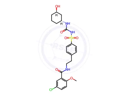 Chemical structure of (rac)-trans-3-Hydroxy Glyburide