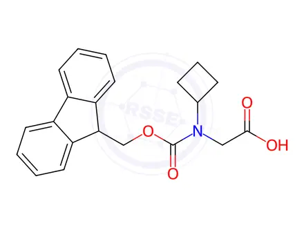 Chemical structure of Glycine, N-cyclobutyl-N-[(9H-fluoren-9-ylmethoxy)carbonyl]-