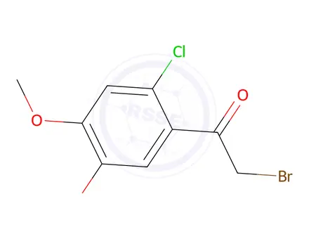 Chemical structure of 2-Bromo-1-(2-chloro-4,5-dimethoxyphenyl)ethan-1-one