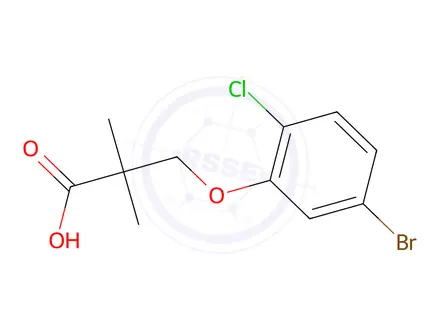 Chemical structure of 3-(5-Bromo-2-chlorophenoxy)-2,2-dimethylpropanoic acid