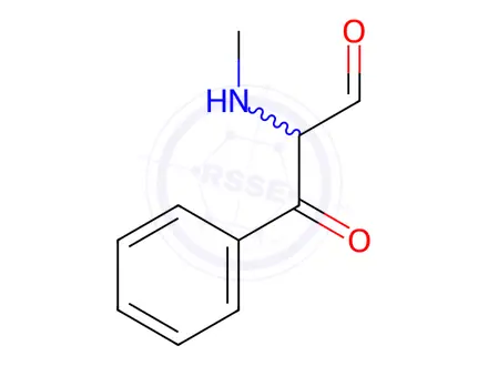 Chemical structure of 2-(Methylamino)-3-oxo-3-phenylpropanal