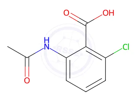 Chemical structure of 2-(N-Acetylamino)-6-chlorobenzoic Acid
