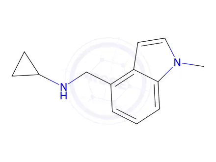 Chemical structure of N-((1-methyl-1H-indol-4-yl)methyl)cyclopropanamine