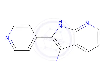 Chemical structure of 2-(4-Pyridyl)-1H-pyrrolo[2,3-b]pyridin-3-amine