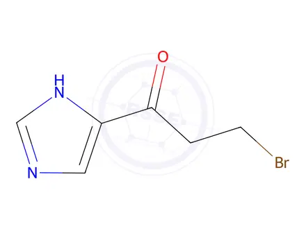 Chemical structure of 3-Bromo-1-(1H-imidazol-5-yl)propan-1-one