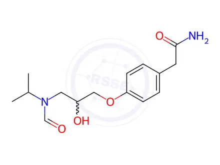 Chemical structure of 2-(4-(2-Hydroxy-3-(N-isopropylformamido)propoxy)phenyl)acetamide