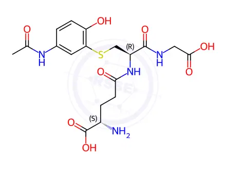 Chemical structure of Acetaminophen