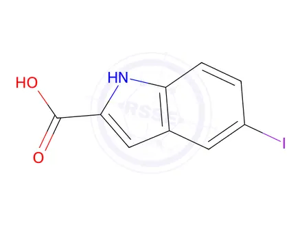 Chemical structure of 5-Iodo-1H-indole-2-carboxylic Acid