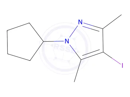 Chemical structure of 1-Cyclopentyl-4-iodo-3,5-dimethyl-1h-pyrazole