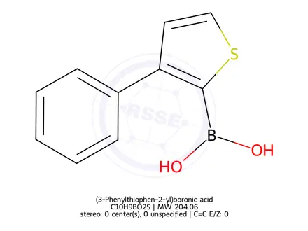 Chemical structure of (3-Phenylthiophen-2-yl)boronic acid