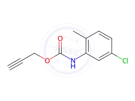 Chemical structure of N-(5-Chloro-2-methylphenyl)carbamic acid 2-propynyl ester