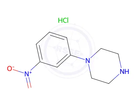 Chemical structure of 1-(3-Nitrophenyl)piperazine hydrochloride