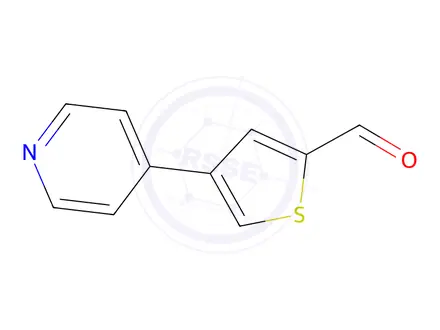 Chemical structure of 4-(Pyridin-4-yl)thiophene-2-carbaldehyde
