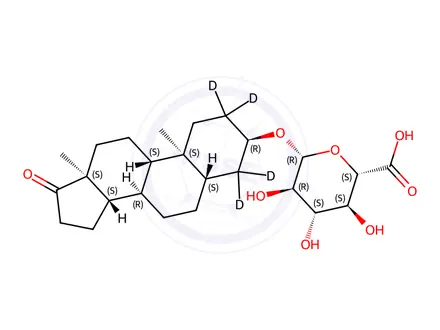 Chemical structure of Androsterone-d4 Glucuronide