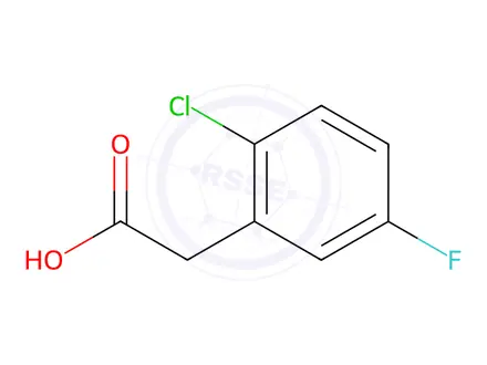 Chemical structure of 2-Chloro-5-fluorophenylacetic acid