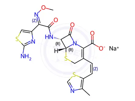 Chemical structure of Cefditoren Acid Sodium Salt