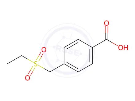 Chemical structure of 4-Ethanesulfonylmethylbenzoic acid