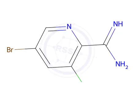 Chemical structure of 5-Bromo-3-chloropicolinimidamide