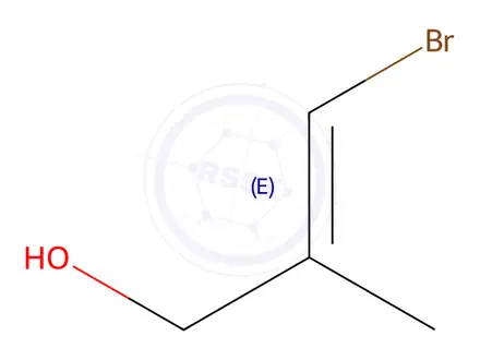 Chemical structure of 3-Bromo-2-methyl-2-propen-1-ol(E/Z Mixture)
