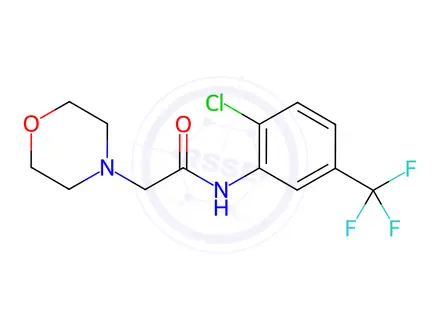 Chemical structure of N-(2-chloro-5-(trifluoromethyl)phenyl)-2-morpholinoacetamide