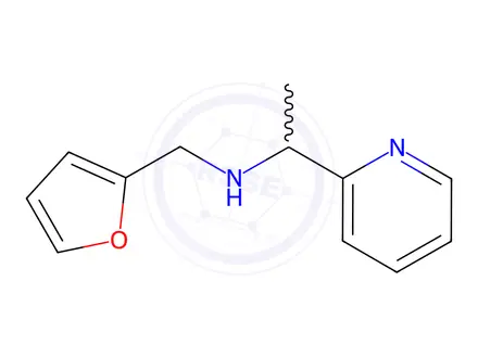 Chemical structure of N-(furan-2-ylmethyl)-1-(pyridin-2-yl)ethan-1-amine