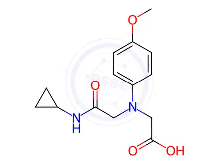 Chemical structure of [[2-(Cyclopropylamino)-2-oxoethyl]-(4-methoxyphenyl)amino]acetic acid