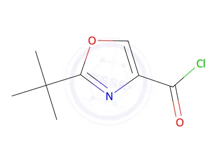 Chemical structure of 4-Oxazolecarbonyl chloride, 2-(1,1-dimethylethyl)-(9CI)