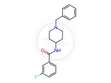 Chemical structure of N-(1-benzylpiperidin-4-yl)-3-fluorobenzamide