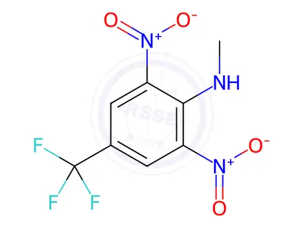 Chemical structure of N-Methyl-2,6-dinitro-4-(trifluoromethyl)aniline