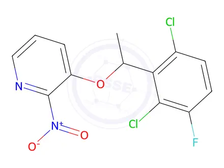 Chemical structure of 3-(1-(2,6-Dichloro-3-fluorophenyl)ethoxy)-2-nitropyridine