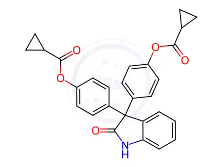 Chemical structure of Oxyphenisatin Diacetate Impurity 50