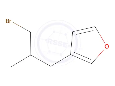 Chemical structure of 3-(3-Bromo-2-methylpropyl)furan