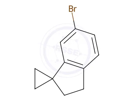 Chemical structure of Spiro[cyclopropane-1,1'-[1H]indene], 6'-bromo-2',3'-dihydro-