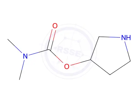 Chemical structure of pyrrolidin-3-yl dimethylcarbamate