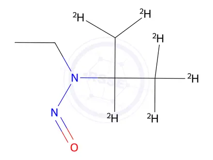 Chemical structure of N-Ethyl N-Nitroso 2-Propanamine-d6