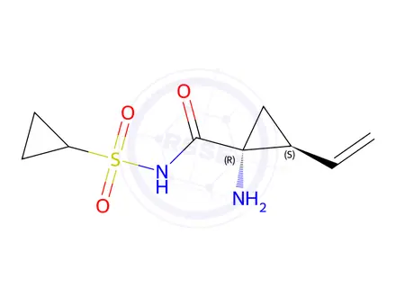 Chemical structure of (1R,2S)-1-amino-N-(cyclopropylsulfonyl)-2-vinylcyclopropane-1-carboxamide