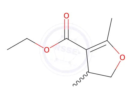Chemical structure of ethyl 2,4-dimethyl-4,5-dihydrofuran-3-carboxylate