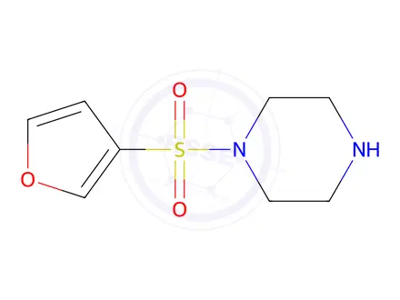 Chemical structure of 1-(furan-3-sulfonyl)piperazine
