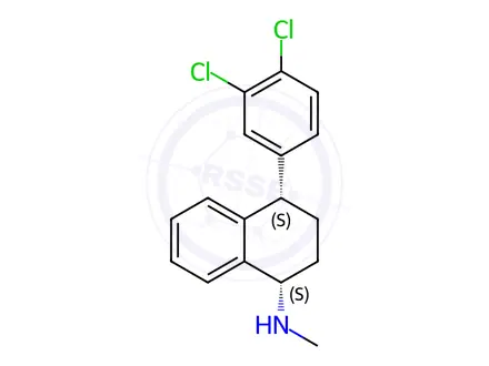 Chemical structure of Sertraline