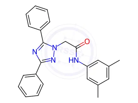 Chemical structure of N-(3,5-Dimethylphenyl)-2-(3,5-diphenyl-1H-1,2,4-triazol-1-yl)acetamide